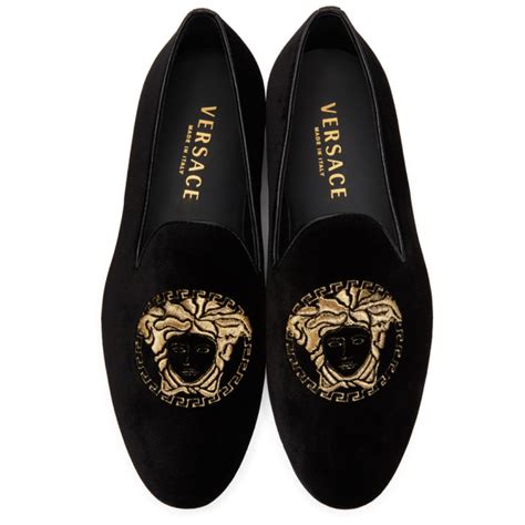 medusa versace loafers|versace velvet loafers.